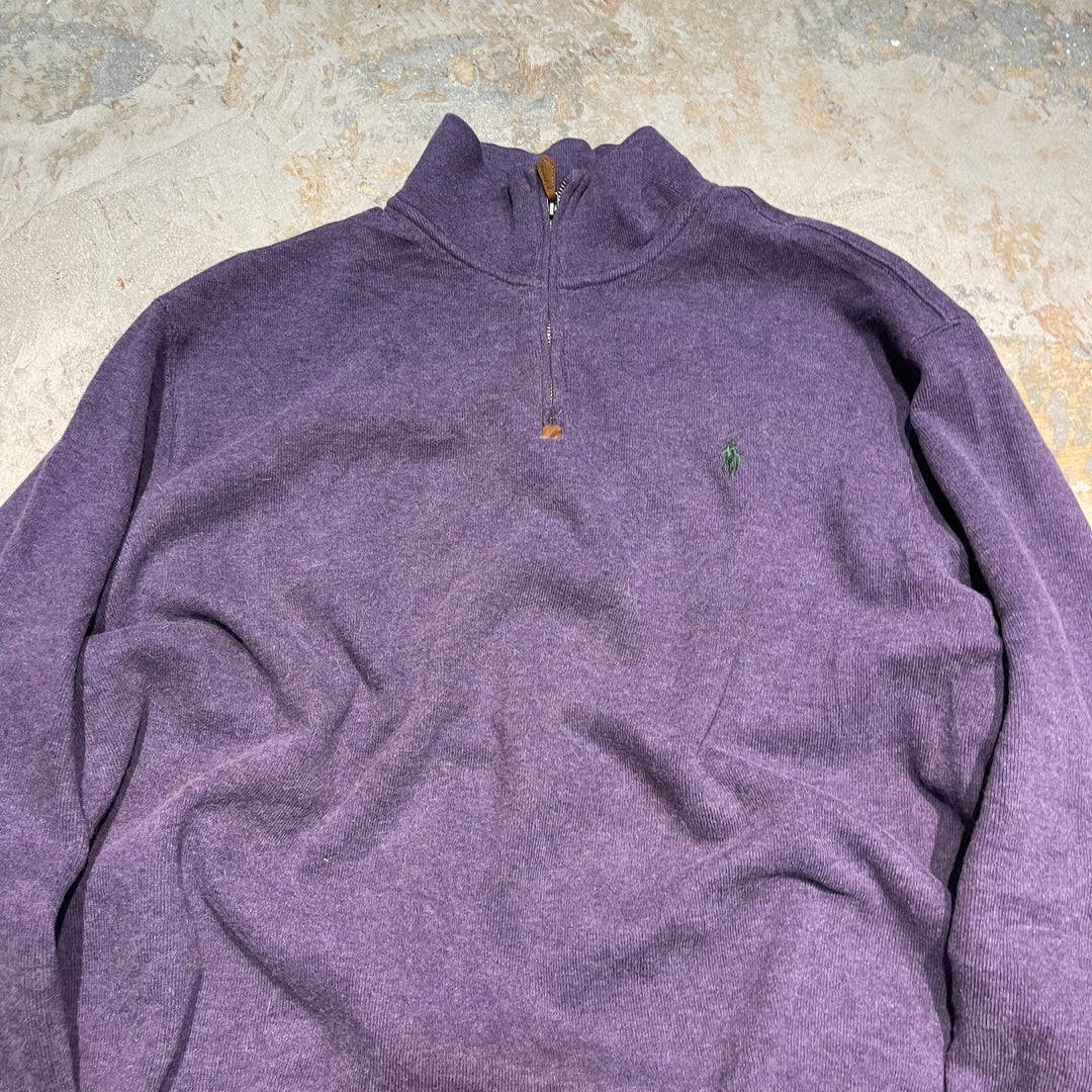 #3856 古着 POLO by Ralph Lauren/ポロバイラルフローレン/Half zip knit/ハーフジップニッセーター/サイズXXL