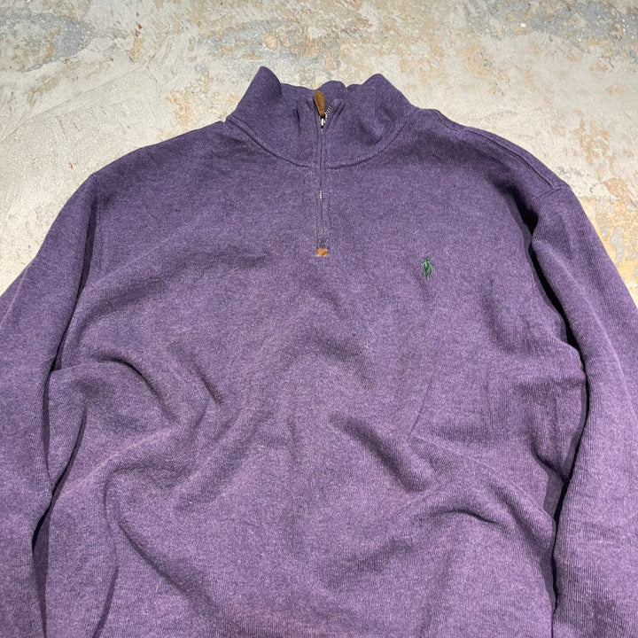 #3856 古着 POLO by Ralph Lauren/ポロバイラルフローレン/Half zip knit/ハーフジップニッセーター/サイズXXL