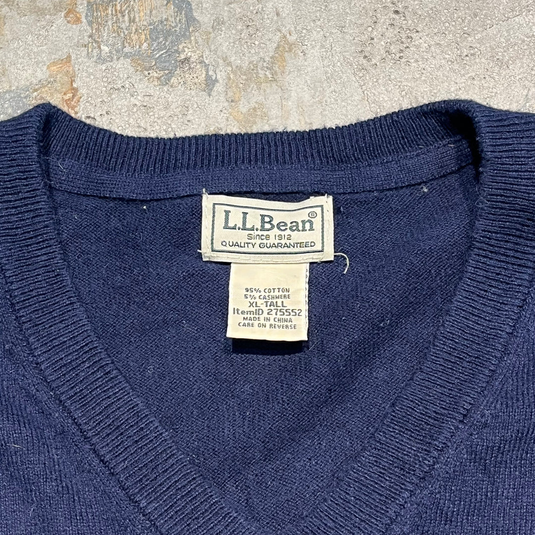 #3396 L.L.Bean/エルエルビーン/Vneck cotton knit/Vネックコットンニット/サイズXL