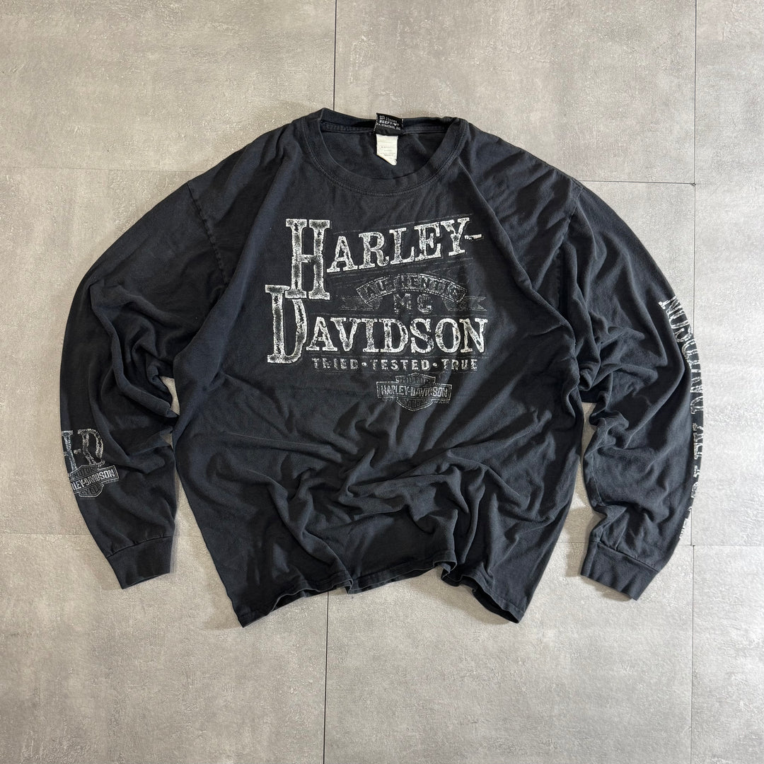 古着 Harley-Davidson ハーレーダビッドソン ロングスリーブプリントTシャツ サイズXL