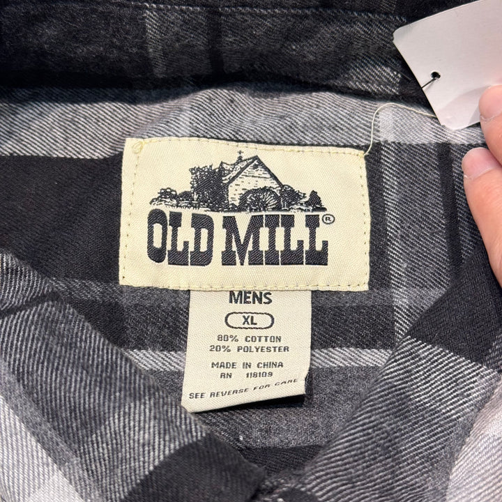古着 OLD MILL/ オールドミル/ フランネルシャツ/ チェック柄/ リメイク/ サイズXL