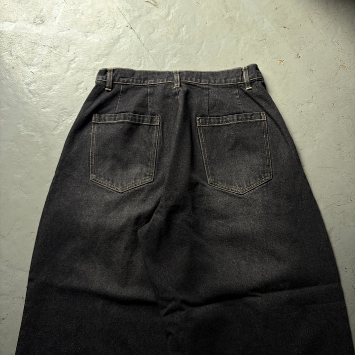 2タックウォッシュデニムワイドパンツ/セットアップ着用可