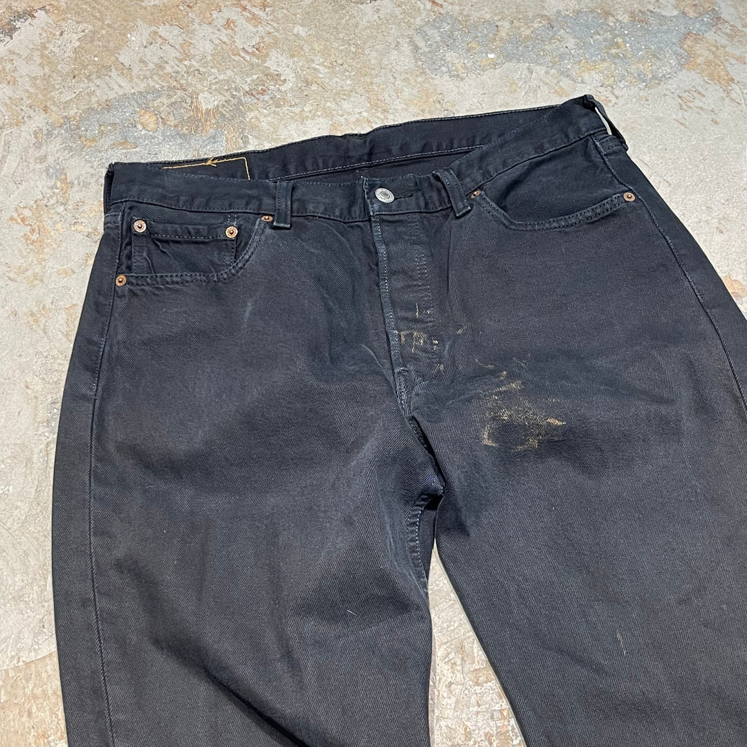 #4770 古着 LEVI’S/リーバイス/501/Black denim pants/ブラックデニムパンツ/トルコ製/サイズ34×34