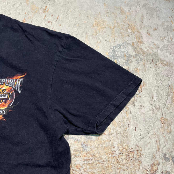 古着 Harley-Davidson/ハーレー ダビッドソン フロリダ州 キー･ウェスト コンク共和国 プリントTシャツ サイズXXL