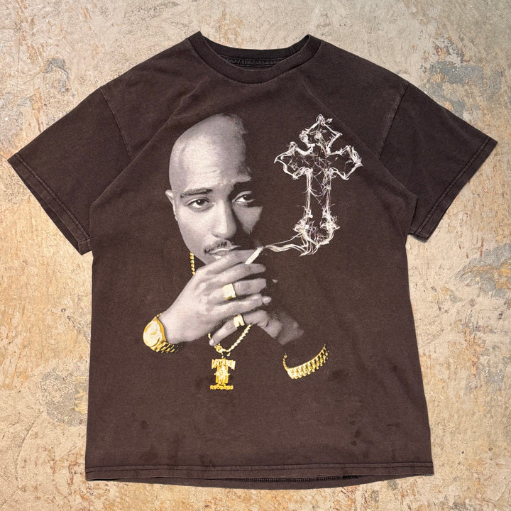 Second-hand clothing 2PAC/Two-pack/Hip-hop/Rapper printed T-shirt/Size M equivalent
