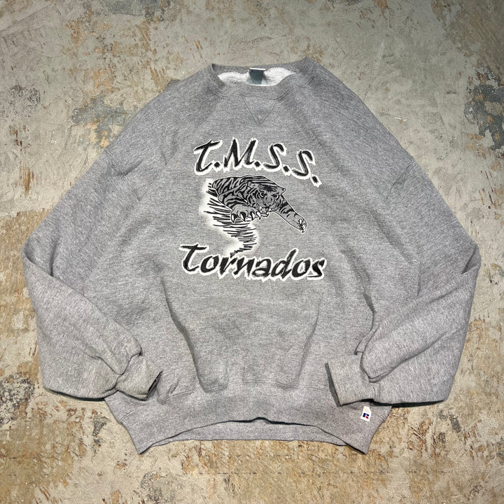 #3993 古着/Russell/ラッセル/Crewneck sweat/クルーネックスウェット/t.m.s.s.tornados/MADE IN U.S.A/サイズXXL