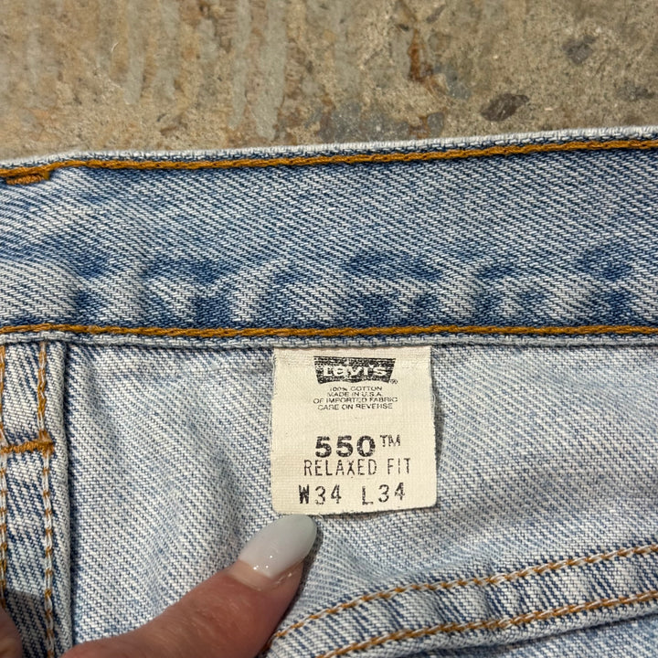 旧衣USA制00's Levi's/李维斯/ Denim Pants/牛仔短裤/ 550/实际尺寸33×33