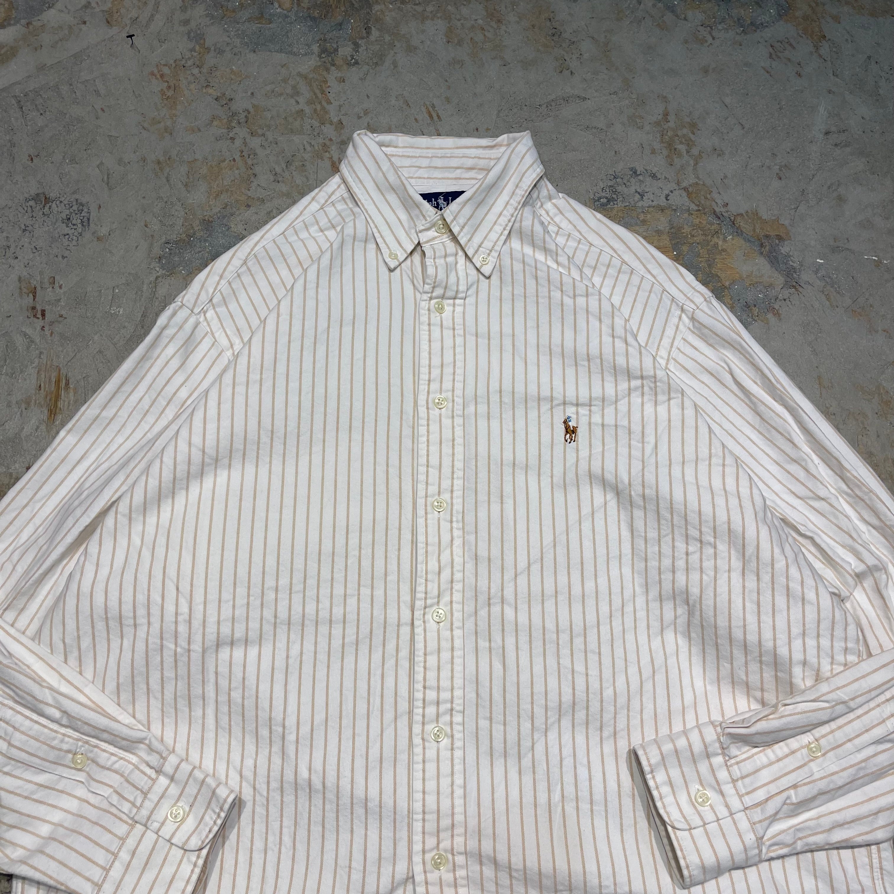 4330 Ralph Lauren/ラルフローレン L/S B.D Shirts/ボタンダウンシャツ/YARMOUTH/ストライプ柄/サイ – 古着屋  MUJIN