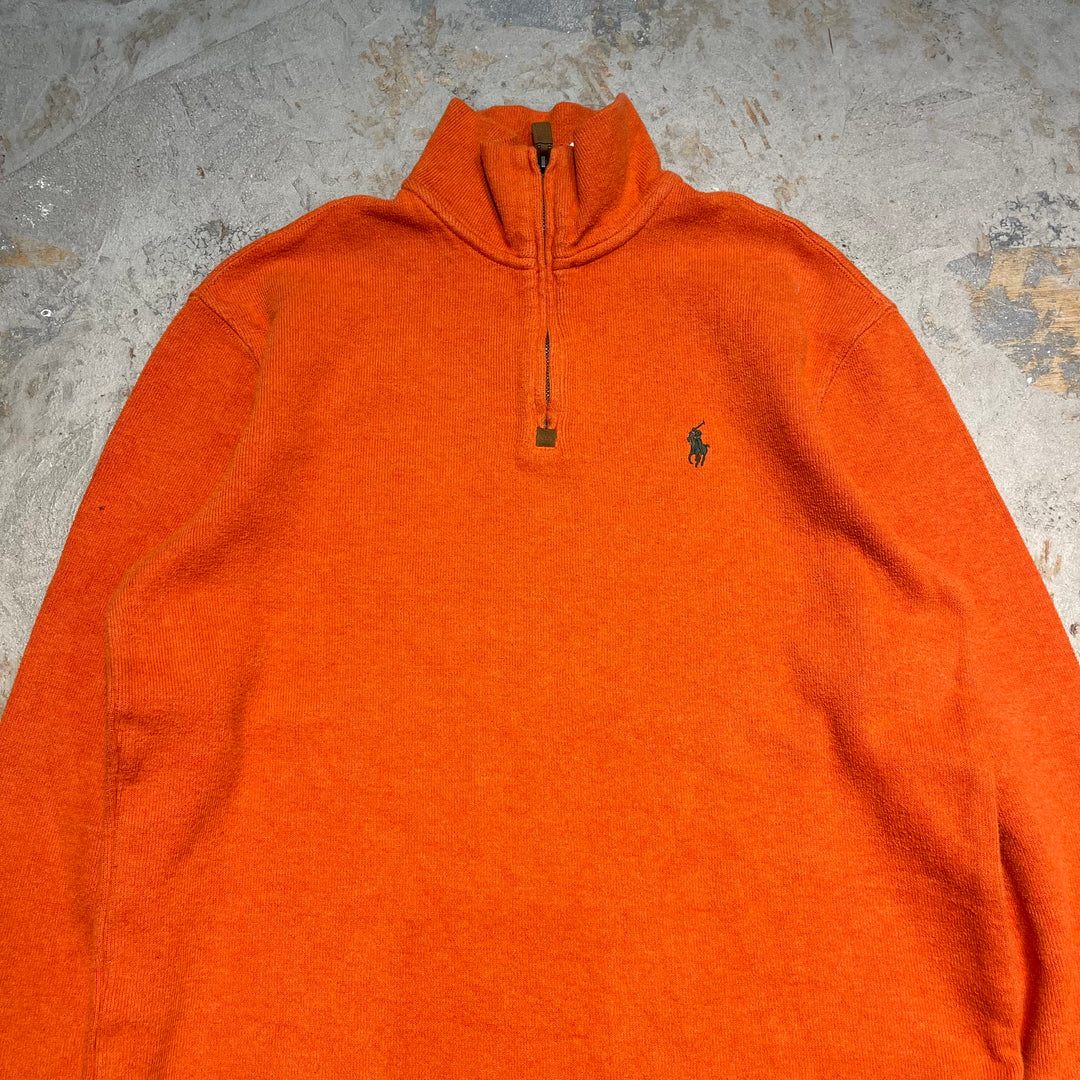 #3333 古着 Polo Ralph Lauren/ポロラルフローレン / Half Zip Cotton Knit Sweater/ハーフジップ コットンニット セーター / サイズS