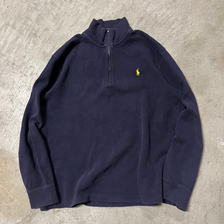 #3889 古着 POLO by Ralph Lauren/ポロバイラルフローレン/Cotton Knit Half Zip Sweaterコットンニットハーフジップセーター/ サイズM