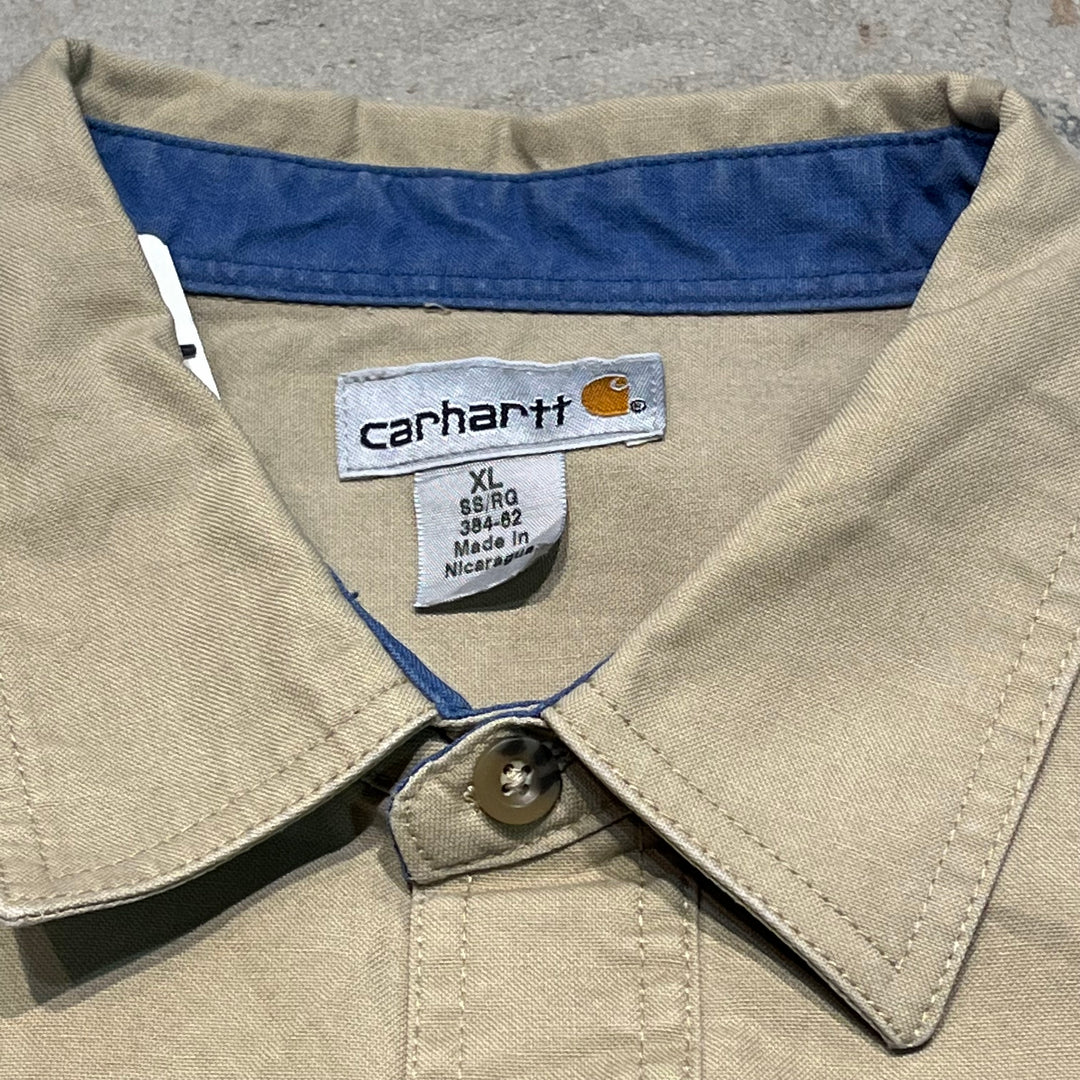 #4362 古着 Carhartt/カーハート/Short Sleeve Shirt/半袖シャツ/無地/サイズXL