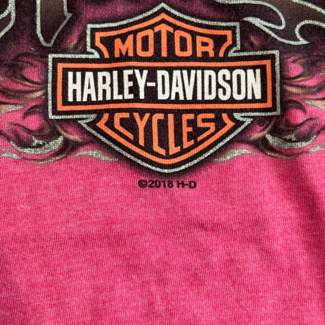 古着 Harley-Davidson ハーレーダビッドソン プリントTシャツ レディース Y2K サイズXL相当