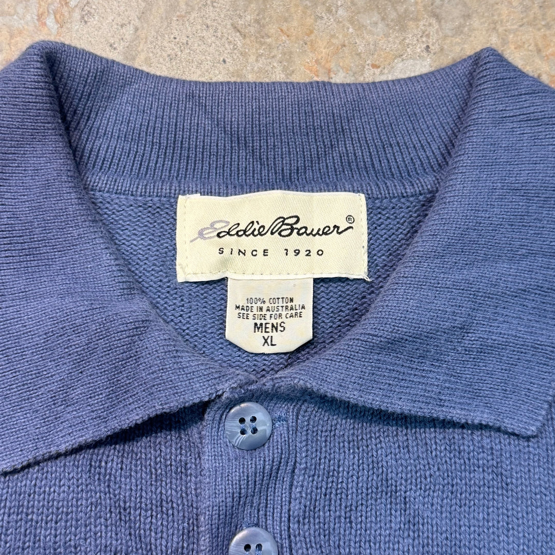 古着 Eddie Bauer/ エディーバウアー/ ハーフボタンニットセーター/ サイズXL