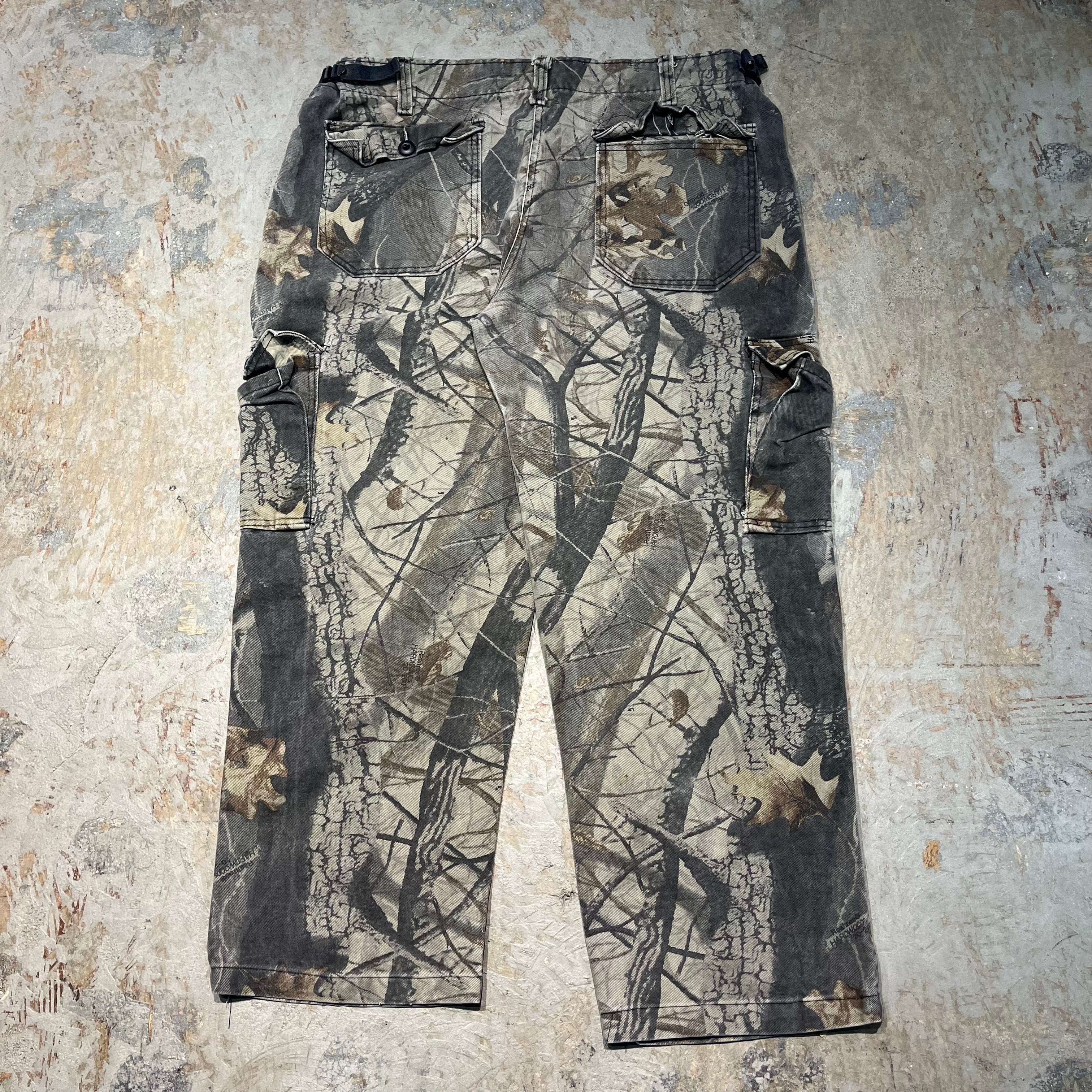 4219 古着 Unknow/ Duck real tree work Pants/ダック地 リアル
