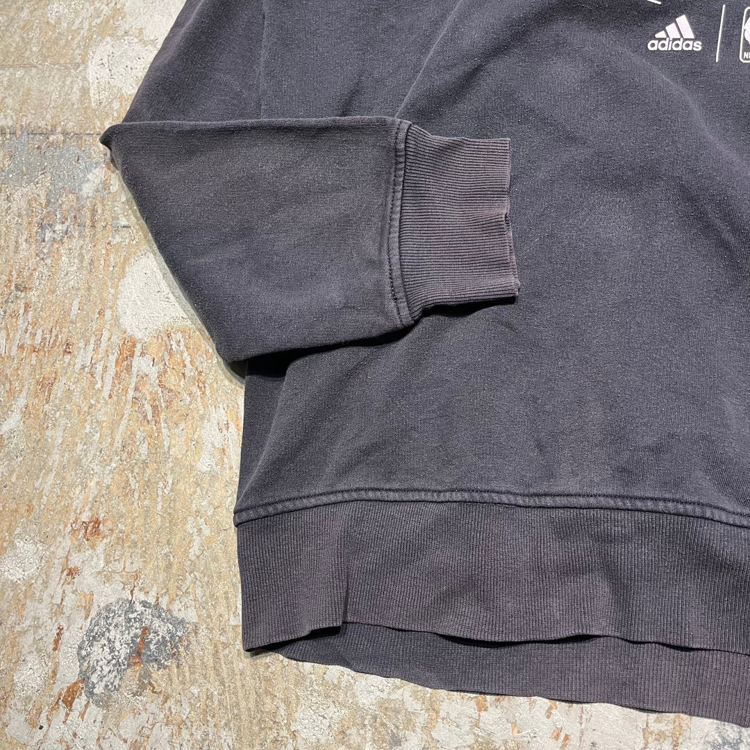 #4156 古着 adidas/アディダス/Pull over Parker/プルオーバーパーカー/ブルックリン・ネッツ/NETS/NBA/サイズXL