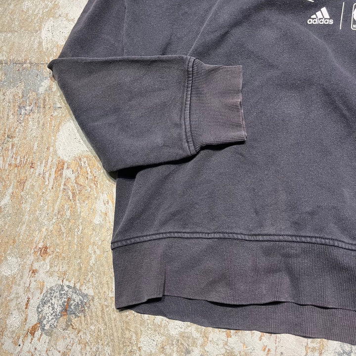 #4156 古着 adidas/アディダス/Pull over Parker/プルオーバーパーカー/ブルックリン・ネッツ/NETS/NBA/サイズXL