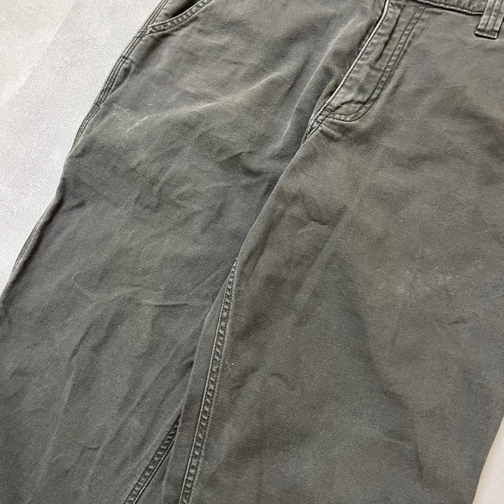 #1708 Vintage Carhartt Duck Work Pants / RELAXED FIT / Size 34×32