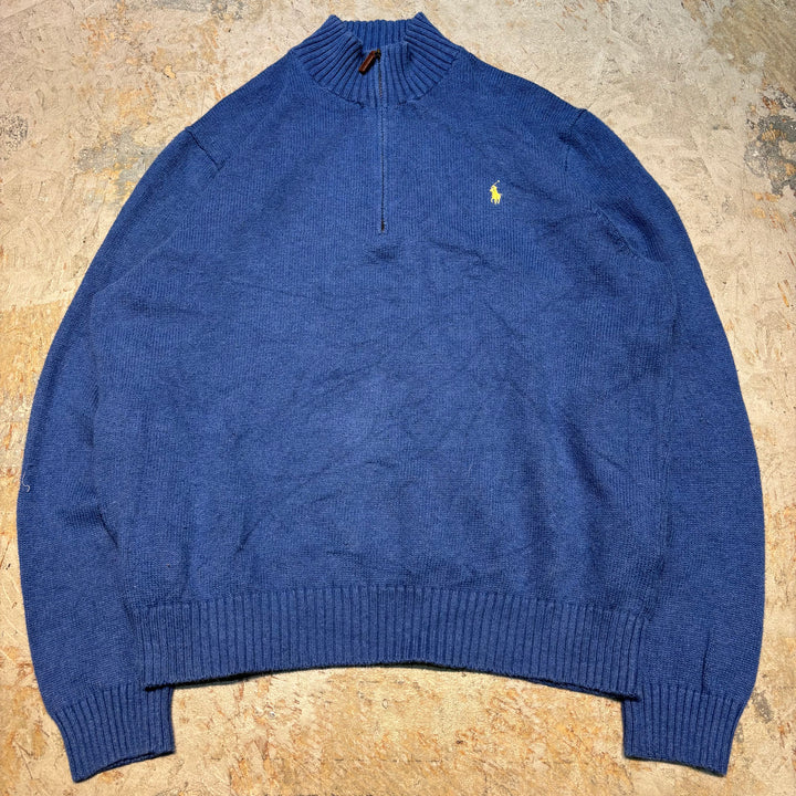 古着 POLO by Ralph Lauren/ ポロラルフローレン/ ハーフジップニットセーター/ サイズXL