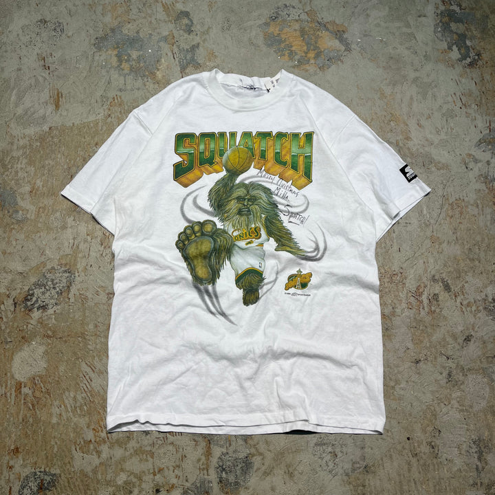 古着96's スターター/squatch/Seattle SuperSonics/バスケ/ヴィンテージ シングルステッチ プリントTシャツ/サイズXL相当