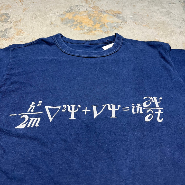 古着 シュレンーディンガー方程式/ヴィンテージ シングルステッチ プリントTシャツ/サイズM相当