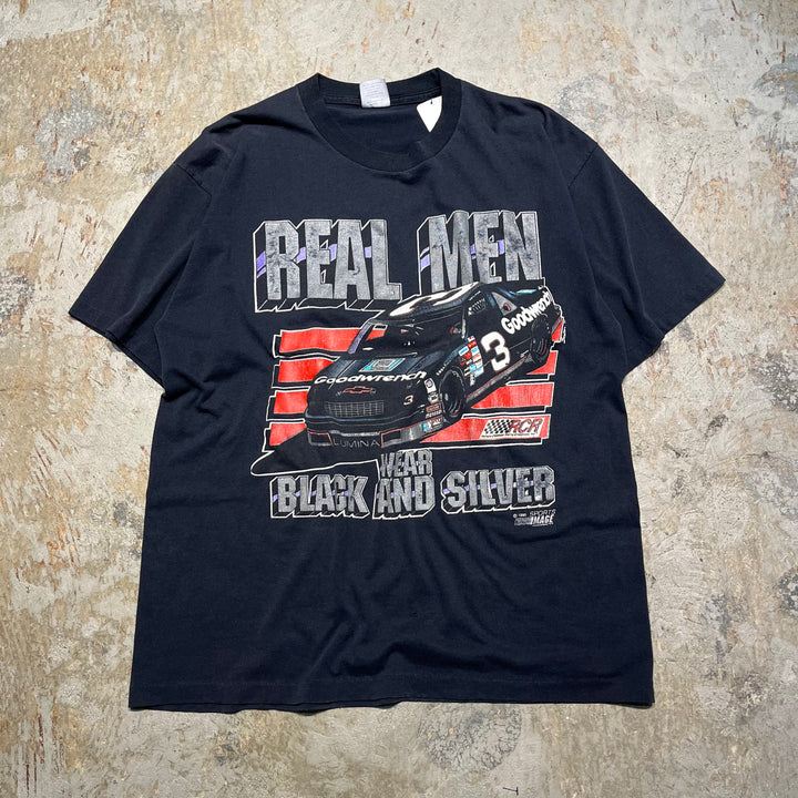 古着 USA製 90's REAL MEN/車/ヴィンテージ シングルステッチ プリントTシャツ / サイズXL