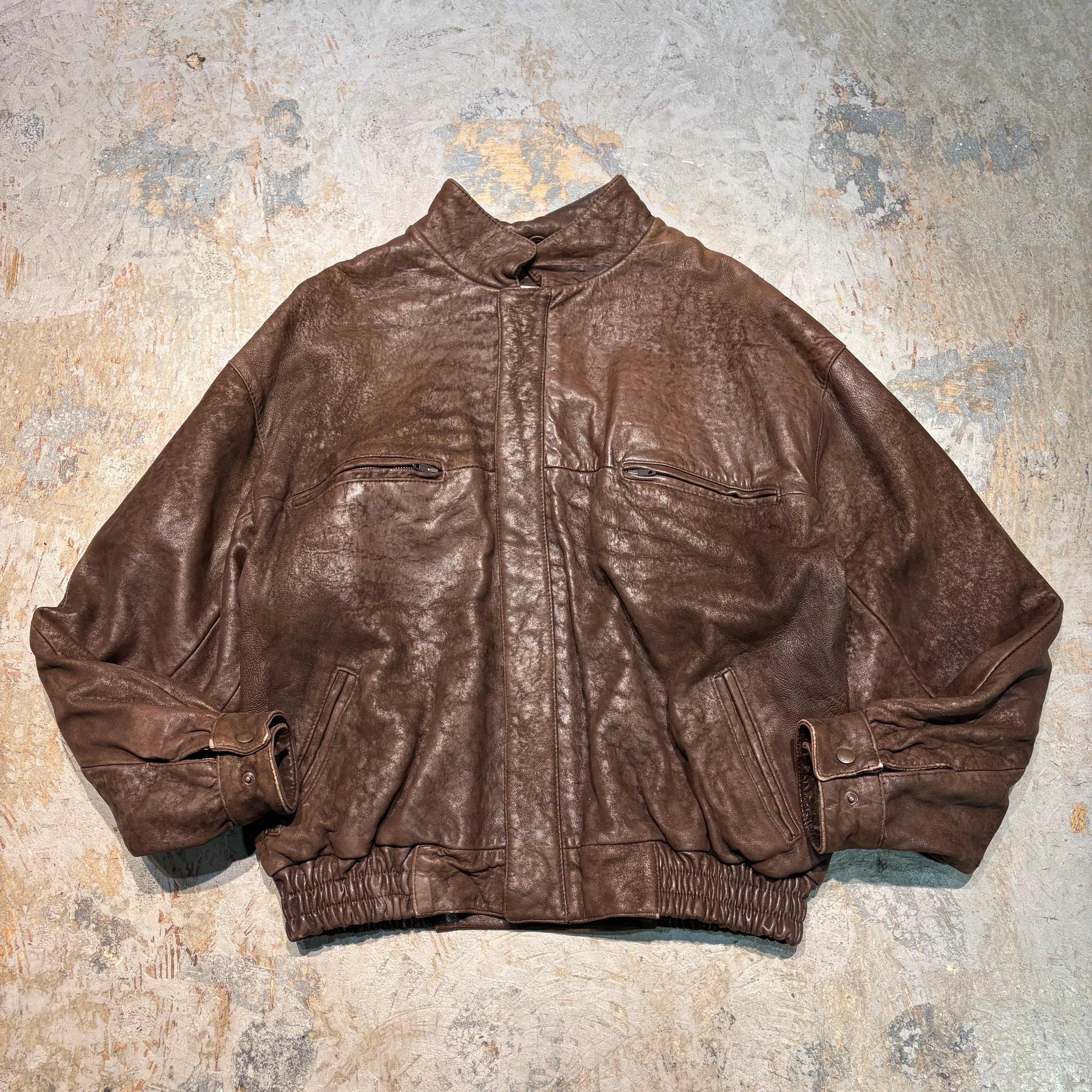 古着 80's〜 Christian Dior/ クリスチャンディオール/ 本革ジップ