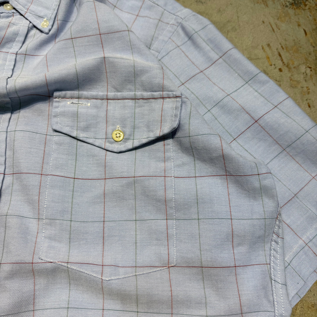 古着 L.L.Bean/ エルエルビーン/  ボタンダウン半袖シャツ/ チェック柄/ サイズXL相当