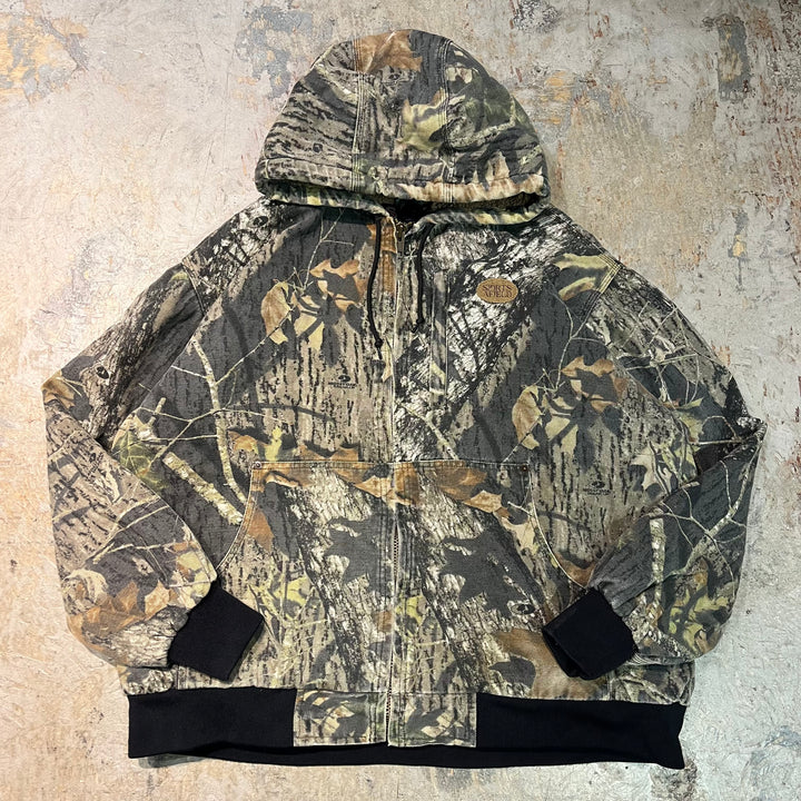 古着 USAVINTAGE/ジップアップ/ リアルツリージャケット/ ボア/ サイズXL