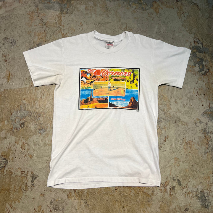 古着 90's〜00's ONEITA/オニータ/フォー・コーナーズ/ヴィンテージ シングルステッチ プリントTシャツ/サイズL