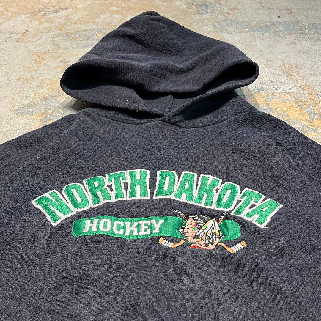 #4173 古着 RUSSELL ATHLETIC/ラッセルアスレチック / Pull Orver Hoody / プルオーバーパーカー/NORTH DAKOTA/HOCKEY/サイズ L