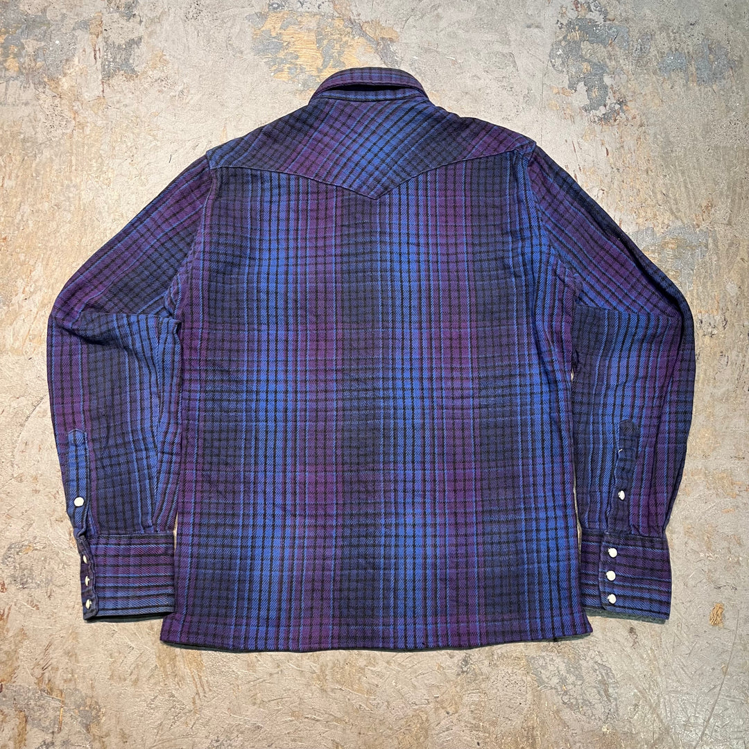 古着 Wrangler/ラングラー / 長袖 ウエスタンシャツ/ チェック柄/リメイク/サイズS