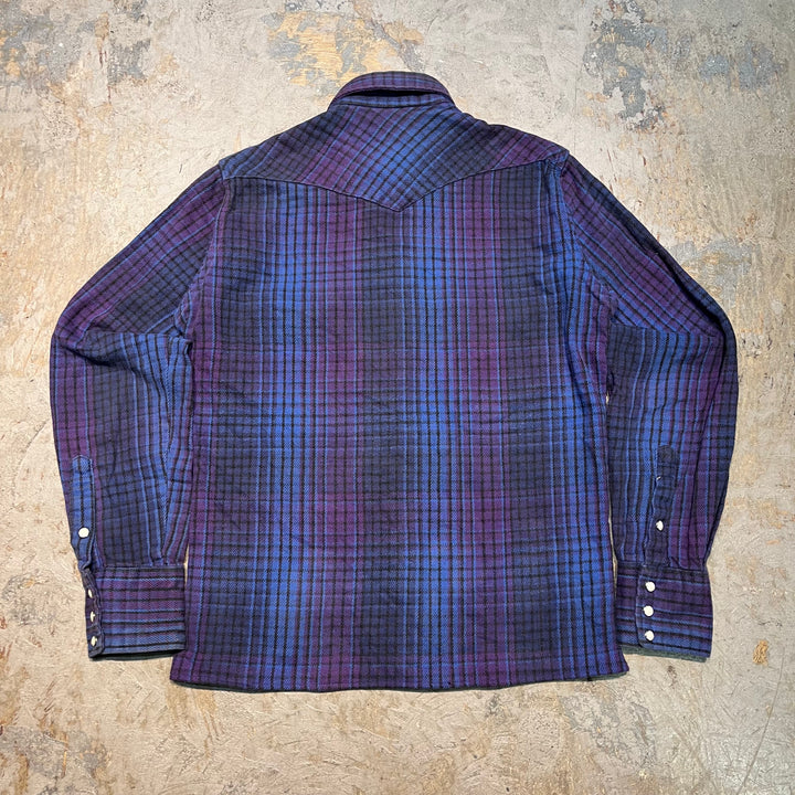 古着 Wrangler/ラングラー / 長袖 ウエスタンシャツ/ チェック柄/リメイク/サイズS