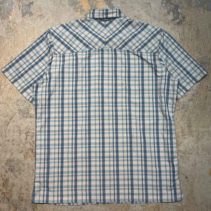 Used clothing L.L.Bean/ Short sleeve shirt/ Checkered pattern/ Equivalent to size XL