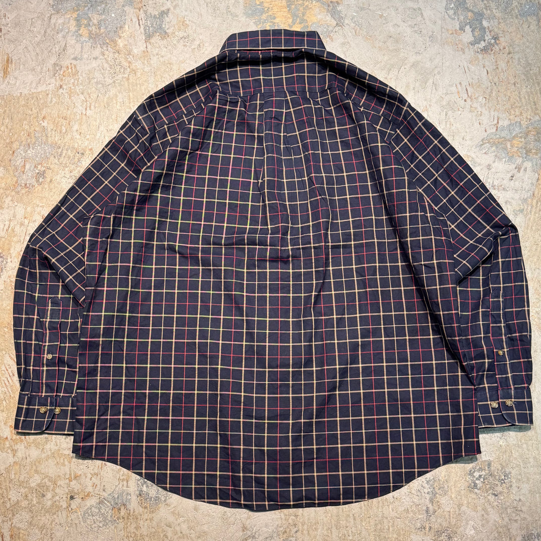 古着 BROOKS BROTHERS/ ブルックス ブラザーズ/ ボタンダウン長袖シャツ/ チェック柄/ サイズXL