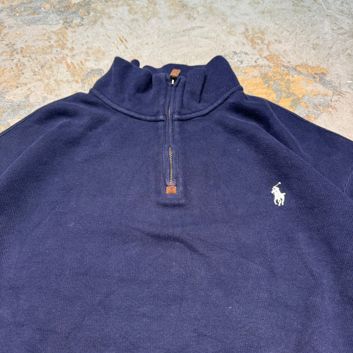 古着 POLO by Ralph Lauren/ポロ バイ ラルフローレン/ハーフジップニットセーター/サイズXL