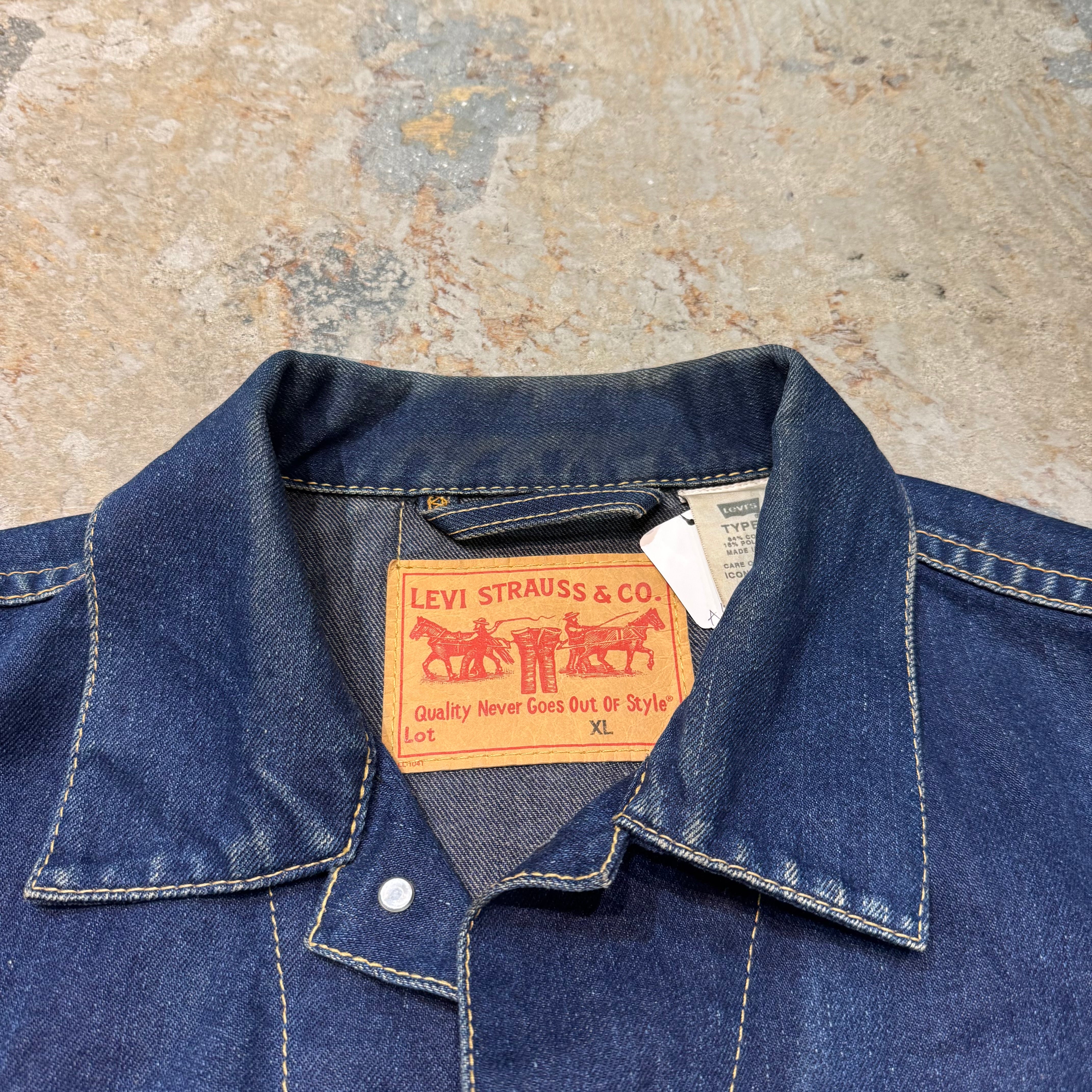 希少】levi's redloop カバーオール ジャケット デニム 金ボタン