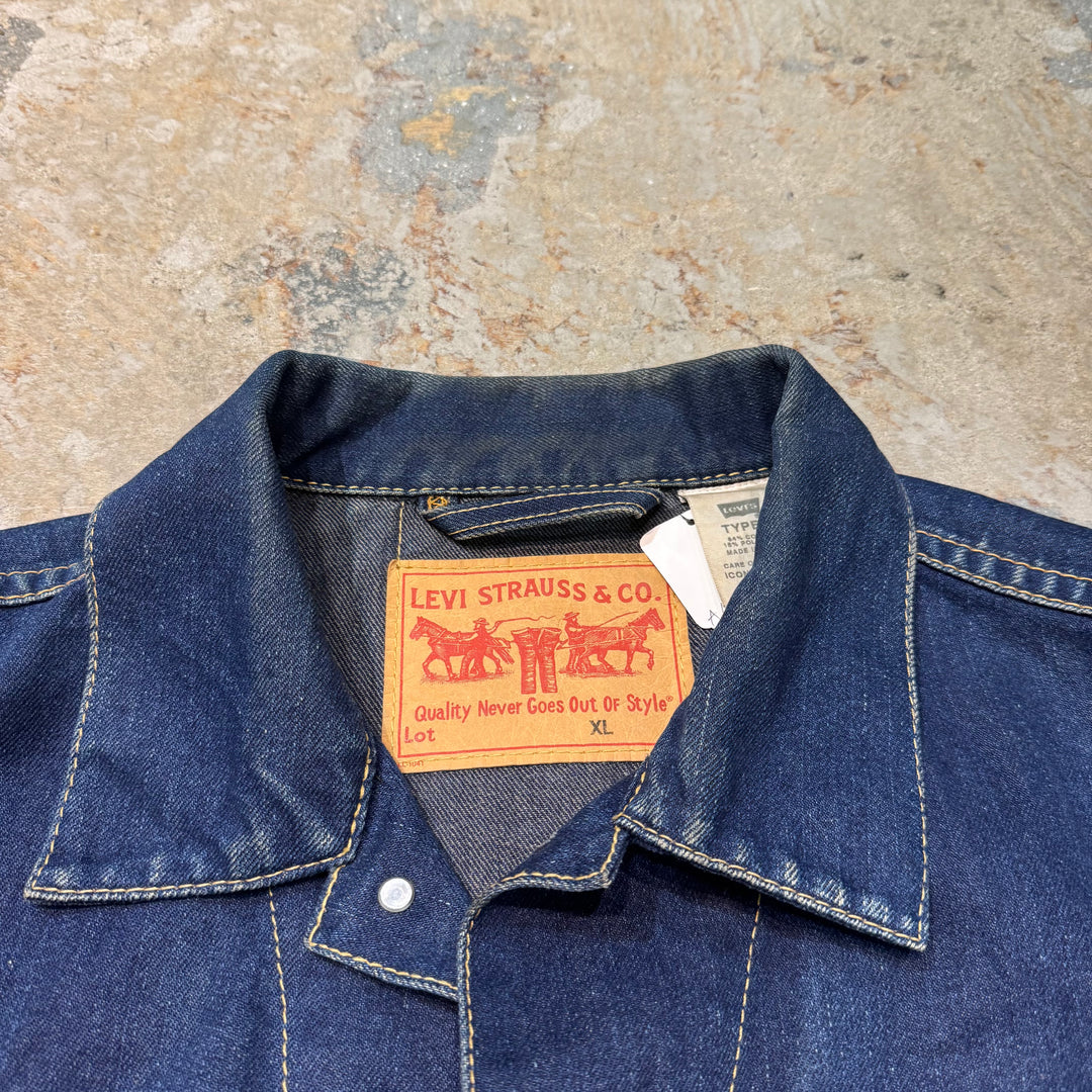 古着 90's Levi's/ リーバイス/ デニムジャケット/ Gジャン/デカタグ/サイズXL