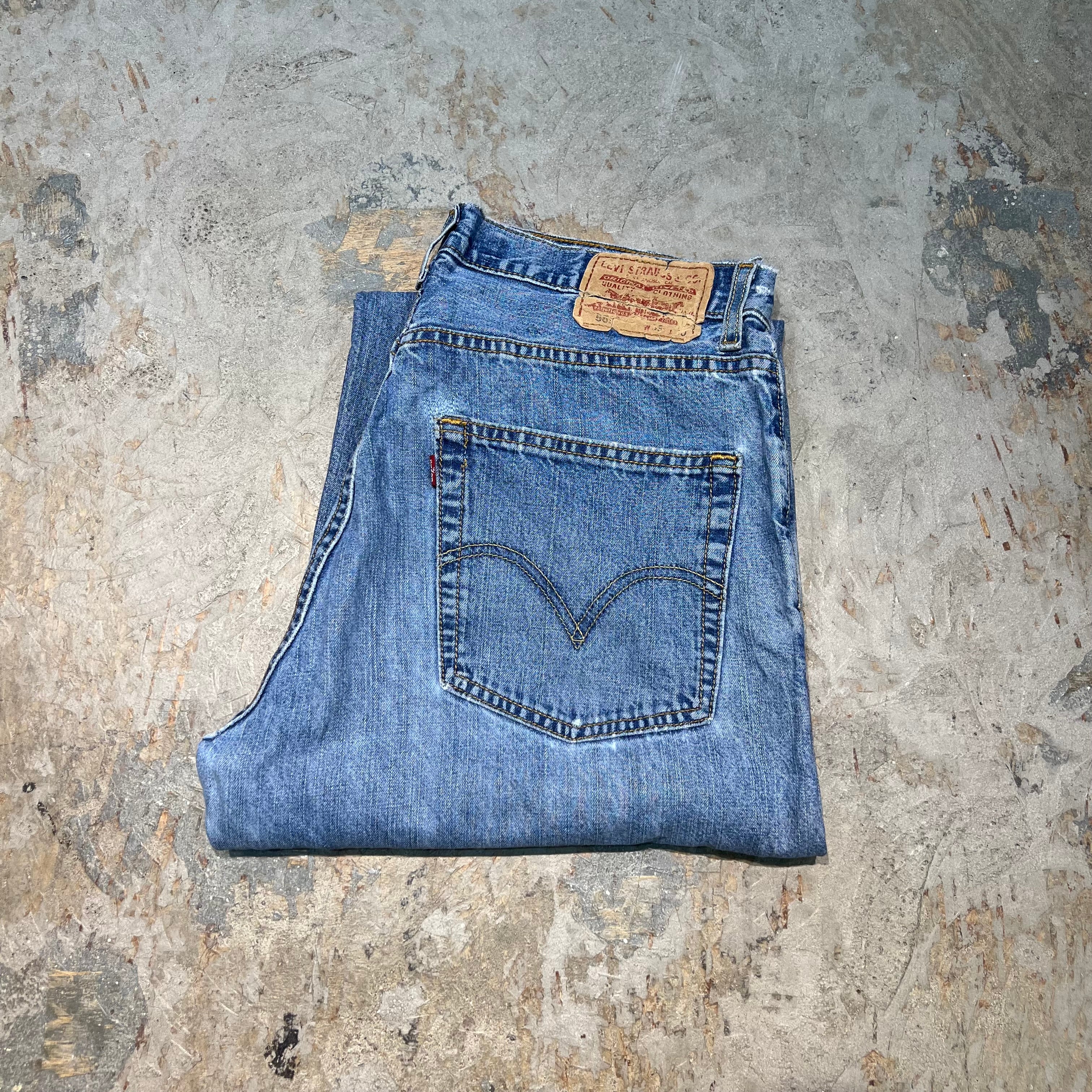 リーバイス569 Levis W32 ブルーデニム 青 ヒゲ 古着 15490 Levi's
