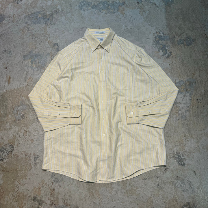 古着 L.L.Bean/ エルエルビーン/ ボタンダウン長袖シャツ/ ストライプ柄/ サイズL