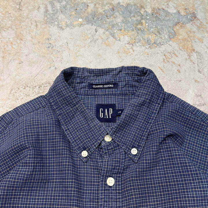 古着 GAP/ ギャップ/ ボタンダウン長袖シャツ/ チェック柄/ サイズL