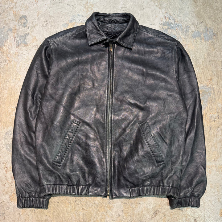 古着 WILSONS LEATHER/ ウィルソンズレザー/ 本革ジップアップレザージャケット/ 牛革/  サイズS