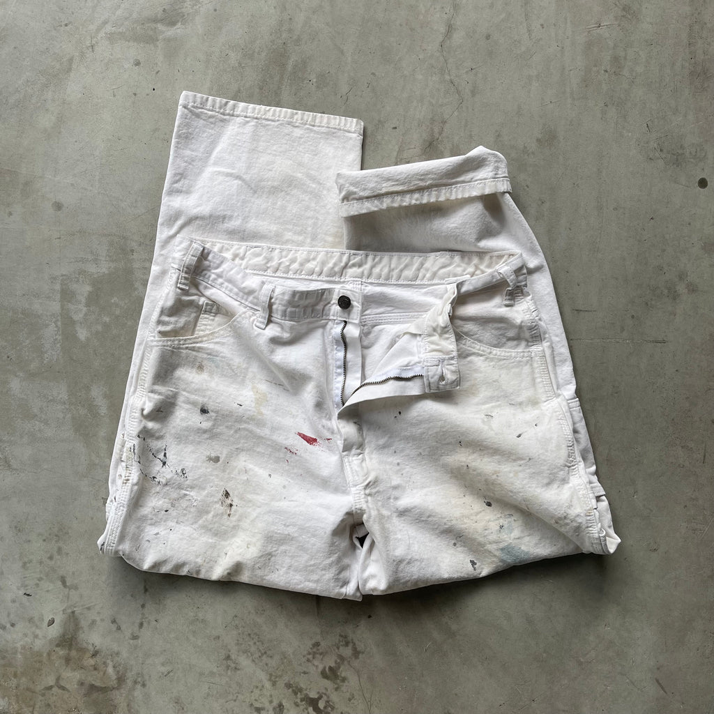 iii3032古着ディッキーズSHERWIN Williamsホワイトペイ 00s～ Dickies