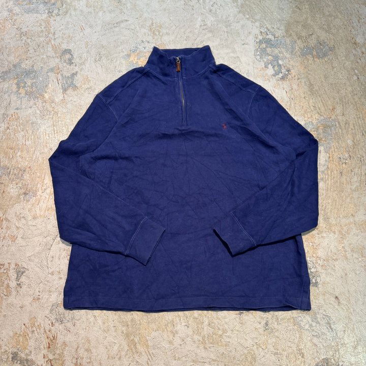 古着 POLO by Ralph Lauren/ ポロ バイ ラルフローレン/ ハーフジップニットセーター/ サイズL