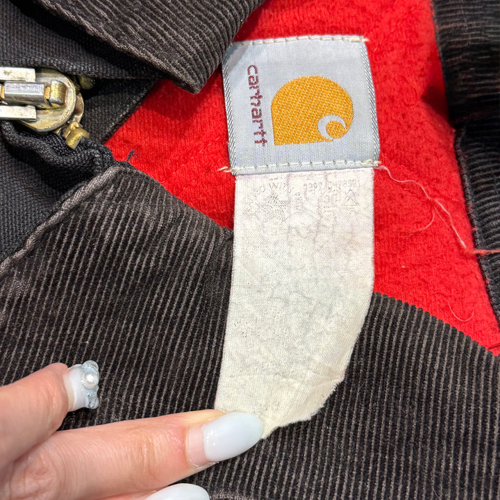 古着 USA製 80's~90's Carhartt/ カーハート/ サンタフェジャケット/ ダック地/ 裏地キルティング/ 襟コーデュロイ/ サイズM相当