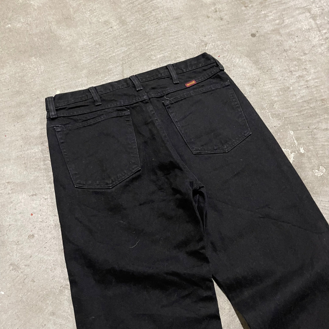 #4257 古着 RUSTLER/ラスラー/Black Denim Pants/ブラックデニムパンツ/サイズ34×32