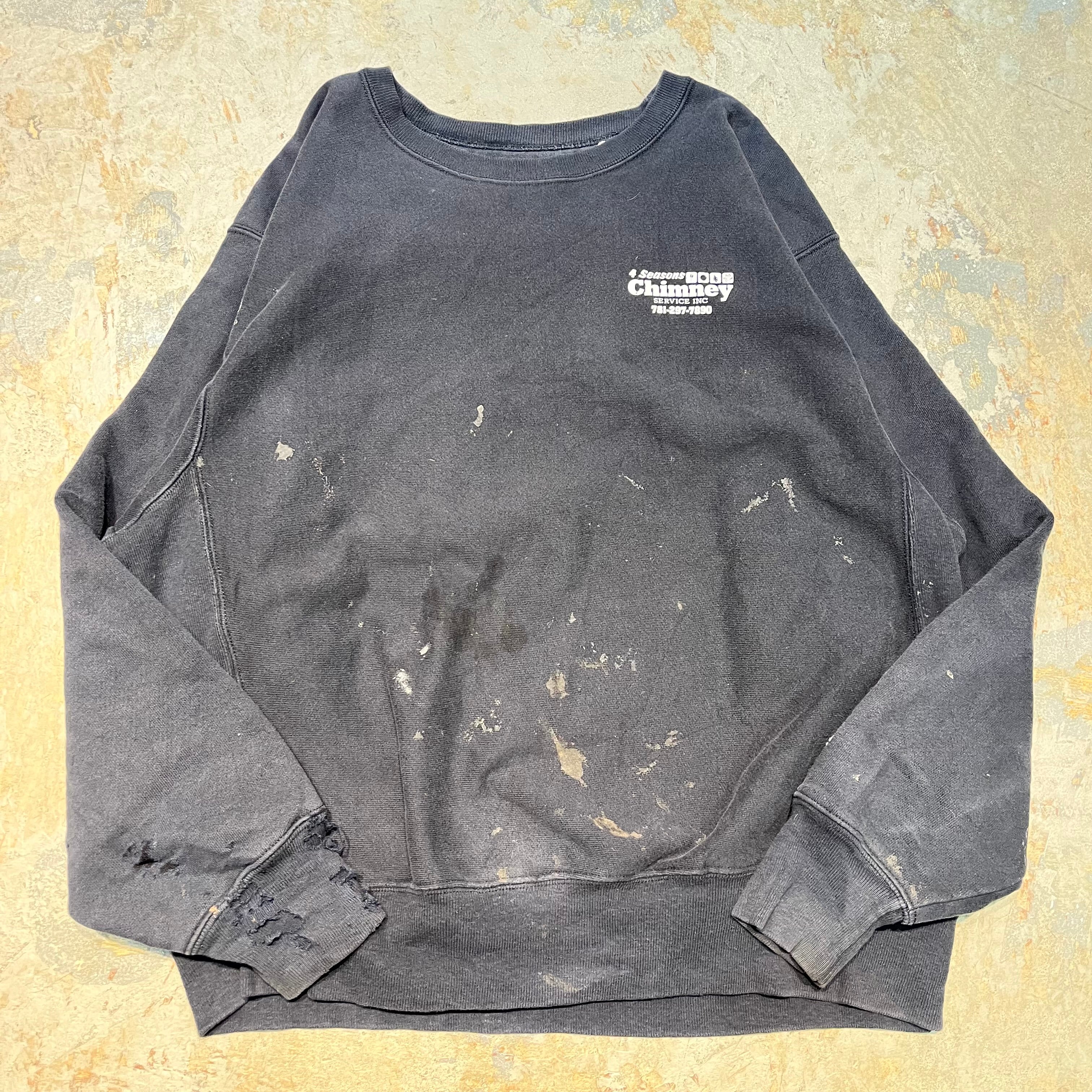 championソリッドスウェット刺繍ロゴ古着ノームコア杢グレーunisex美品 championソリッドスウェット古着ブラック短丈CBOY刺繍ノームコア