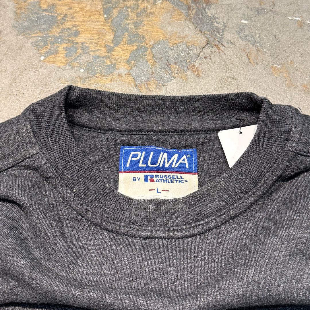 古着 PLUMA by RUSSELL ATHLETIC/ プルーマバイラッセルアスレチック/ ブランククルーネックスウェット/ 無地/ サイズL