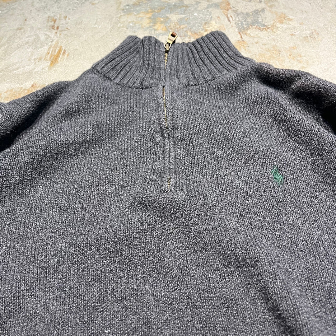 #3877 古着 POLO by Ralph Lauren/ポロバイラルフローレン/Cotton Knit Half Zip Sweaterコットンニットハーフジップセーター/ サイズM