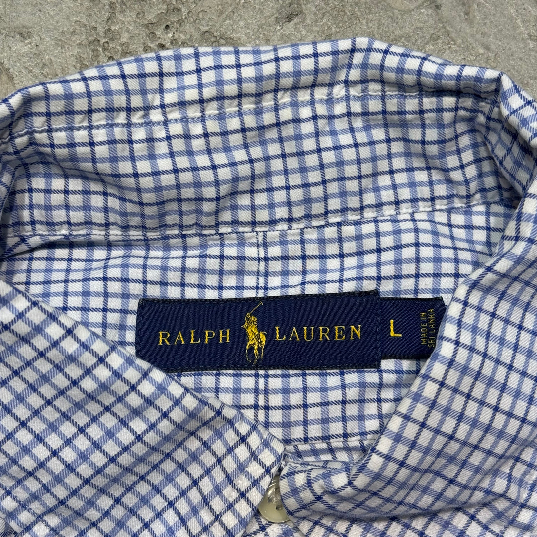 古着 POLO by Ralph Lauren/ ラルフ ローレン/ ボタンダウン長袖シャツ/ チェック柄/ サイズL