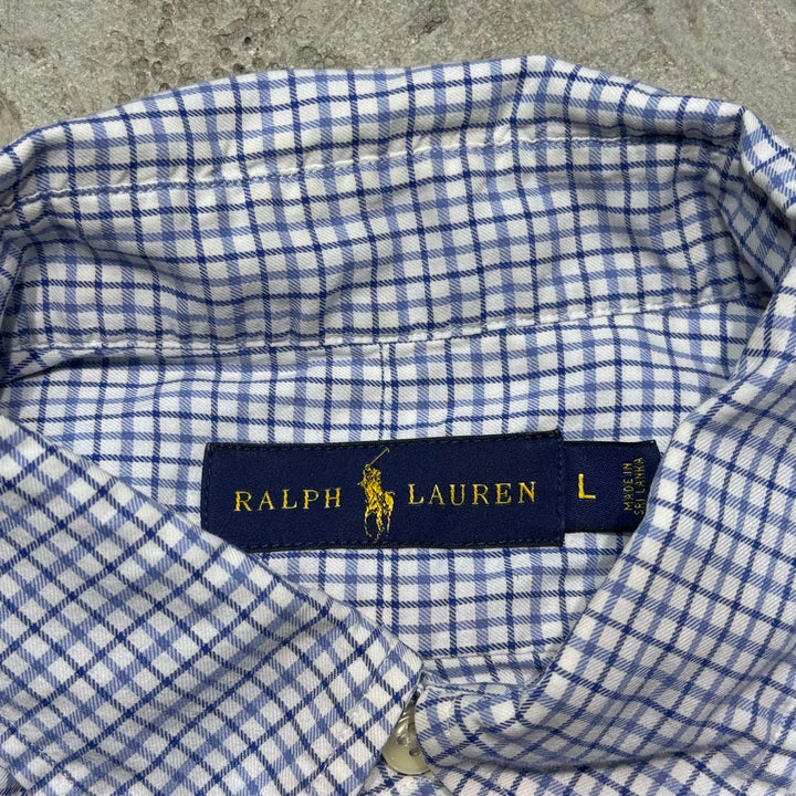 古着 POLO by Ralph Lauren/ ラルフ ローレン/ ボタンダウン長袖シャツ/ チェック柄/ サイズL